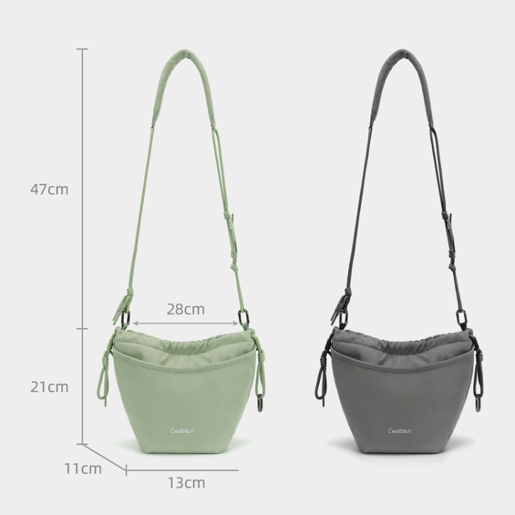 Cwatcun D159 Cloud Drawstring Camera Bag Shoulder Crossbody Photo Bag