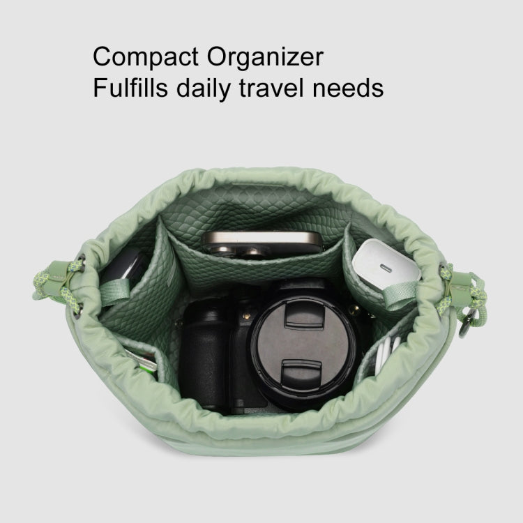 Cwatcun D159 Cloud Drawstring Camera Bag Shoulder Crossbody Photo Bag