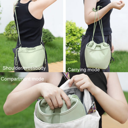 Cwatcun D159 Cloud Drawstring Camera Bag Shoulder Crossbody Photo Bag