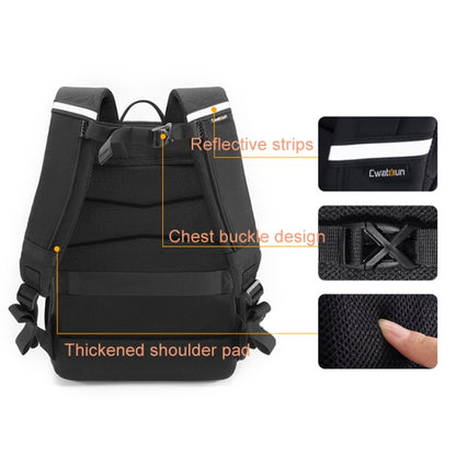 Cwatcun D132 DSLR Camera Backpack Hard-shell Crashproof Waterproof Decompression Shoulder Photo Bag, 1st Generation Large Black, 2nd Generation Large Black