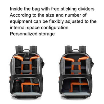 Cwatcun D132 DSLR Camera Backpack Hard-shell Crashproof Waterproof Decompression Shoulder Photo Bag, 1st Generation Large Black, 2nd Generation Large Black