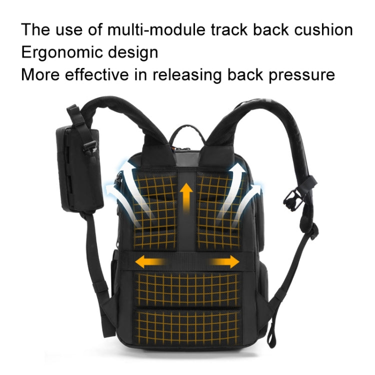 Cwatcun D132 DSLR Camera Backpack Hard-shell Crashproof Waterproof Decompression Shoulder Photo Bag, 1st Generation Large Black, 2nd Generation Large Black