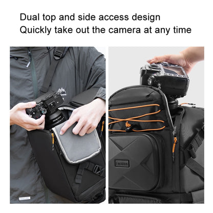 Cwatcun D132 DSLR Camera Backpack Hard-shell Crashproof Waterproof Decompression Shoulder Photo Bag, 1st Generation Large Black, 2nd Generation Large Black