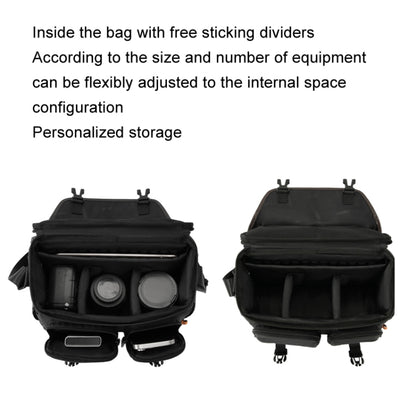 Cwatcun D142 Vintage Camera Bag Shoulder Messenger Bag Camera Digital Storage Bag, Small Black, Medium Black, Large Black