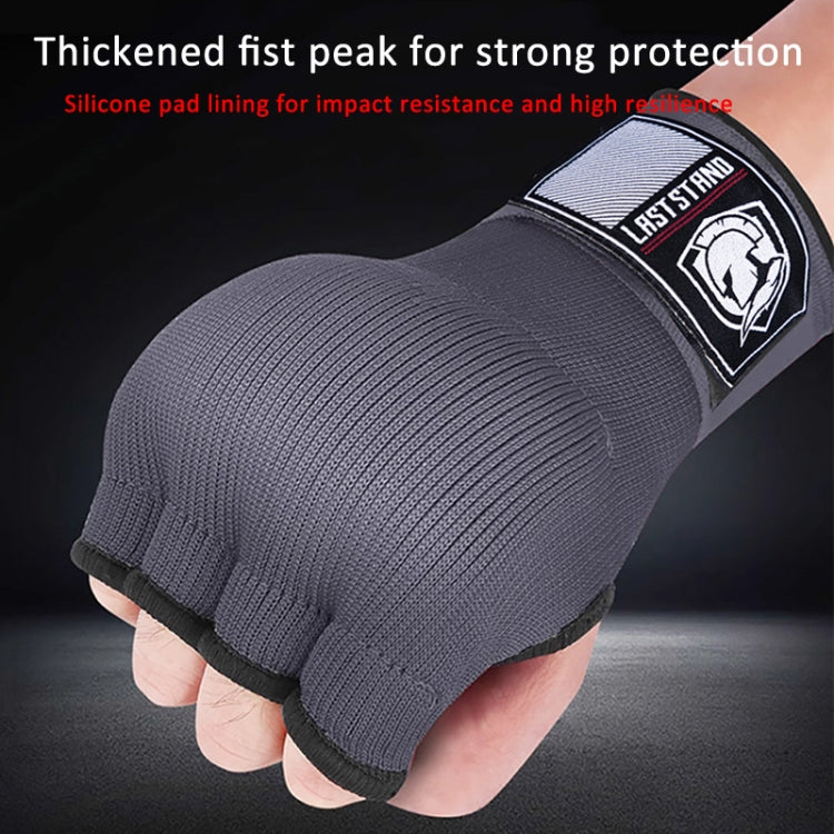 LASTSTAND Half Finger Gel Boxing Gloves Sanda Wrist Guard Bandage, Free Size
