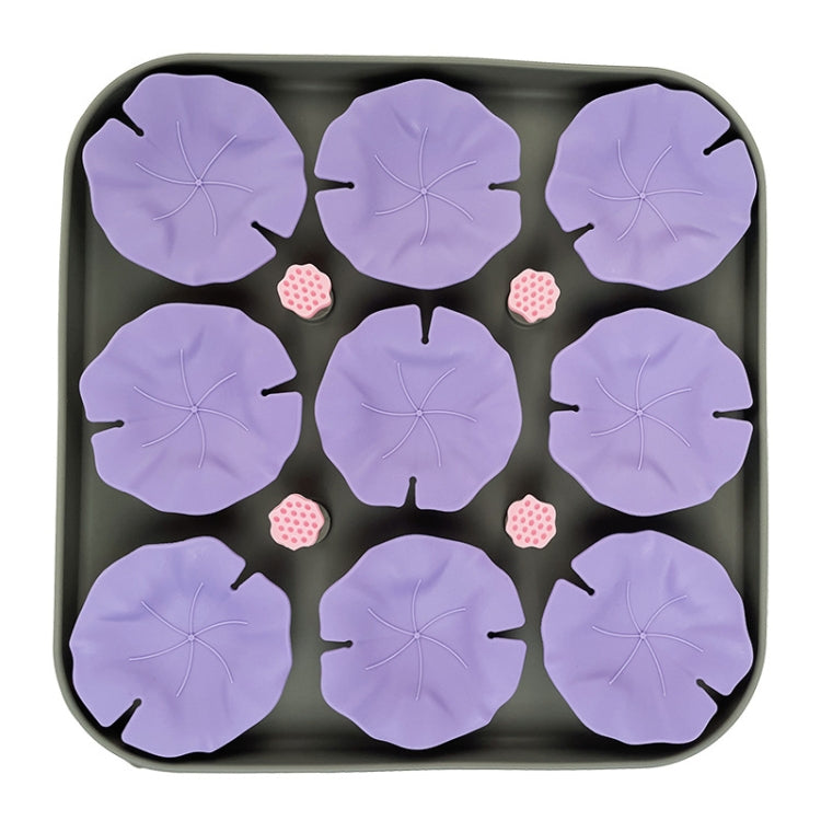 Lotus Leaf Silicone Pet Licking Pad Cats And Dogs Anti Choking Slow Eating Mat