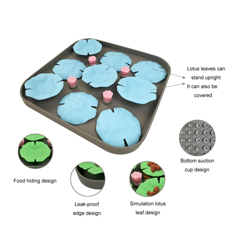 Lotus Leaf Silicone Pet Licking Pad Cats And Dogs Anti Choking Slow Eating Mat