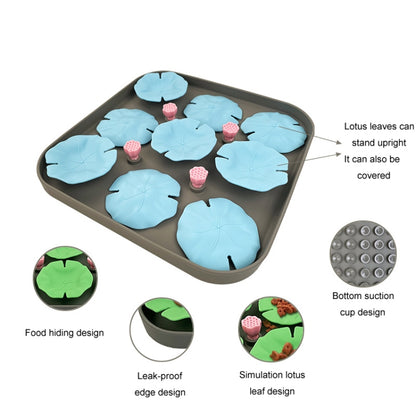 Lotus Leaf Silicone Pet Licking Pad Cats And Dogs Anti Choking Slow Eating Mat