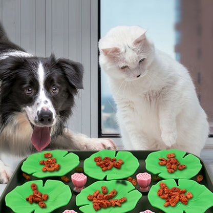 Lotus Leaf Silicone Pet Licking Pad Cats And Dogs Anti Choking Slow Eating Mat