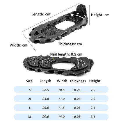 30 Point Cleats Crampons Spikes for Walking, Jogging, Hiking, Mountaineering Ice Snow Grips, S, M, L, XL