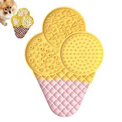 Ice-Cream Silicone Pet Licking Tray Cats And Dogs Anti-Choking Slow Eating Pad