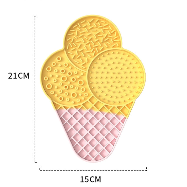 Ice-Cream Silicone Pet Licking Tray Cats And Dogs Anti-Choking Slow Eating Pad