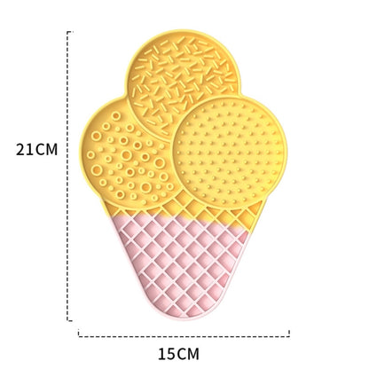 Ice-Cream Silicone Pet Licking Tray Cats And Dogs Anti-Choking Slow Eating Pad
