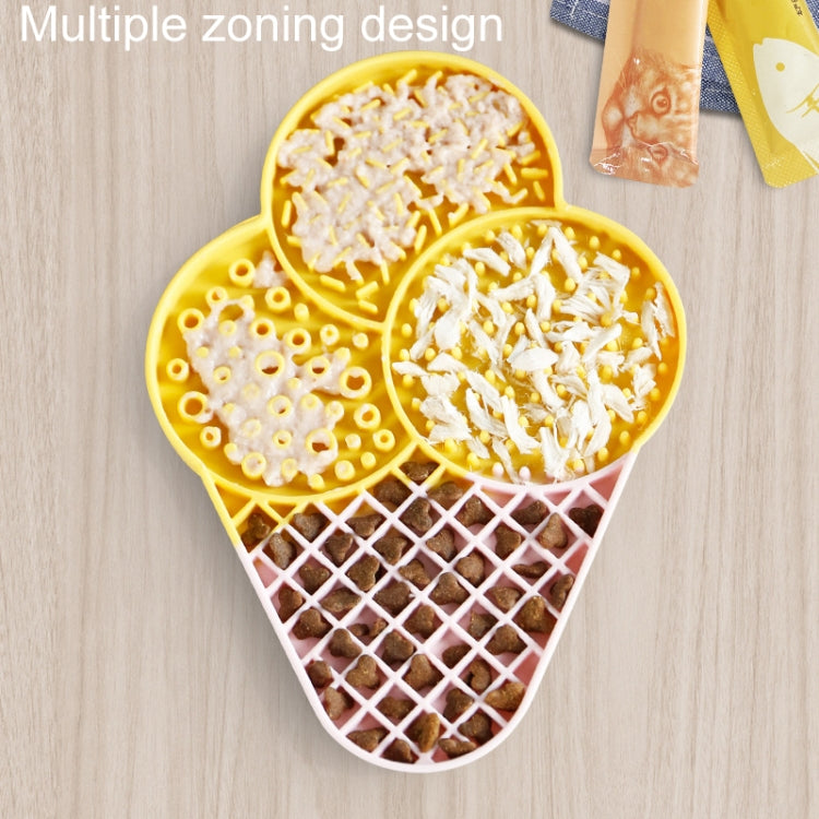 Ice-Cream Silicone Pet Licking Tray Cats And Dogs Anti-Choking Slow Eating Pad
