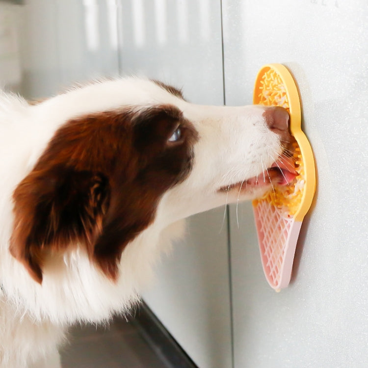 Ice-Cream Silicone Pet Licking Tray Cats And Dogs Anti-Choking Slow Eating Pad