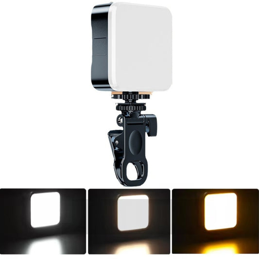 Clip Fill Light with PTZ Video Conference Mobile Phone Camera Photography Lamp, Battery Type 3-color Light, Rechargeable 3-color Light, Rechargable RGB Light, Battery Type White Light