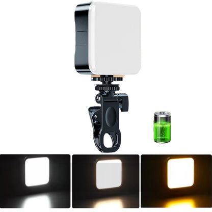 Clip Fill Light with PTZ Video Conference Mobile Phone Camera Photography Lamp, Battery Type 3-color Light, Rechargeable 3-color Light, Rechargable RGB Light, Battery Type White Light