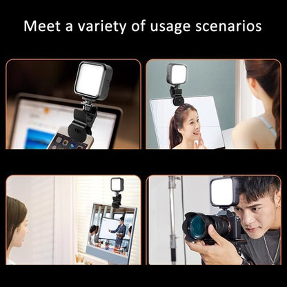 Clip Fill Light with PTZ Video Conference Mobile Phone Camera Photography Lamp, Battery Type 3-color Light, Rechargeable 3-color Light, Rechargable RGB Light, Battery Type White Light