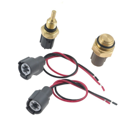 For Honda Civic Radiator Coolant Fan Switch Temperature Sensor Plus Wiring Harness, For Honda Civic