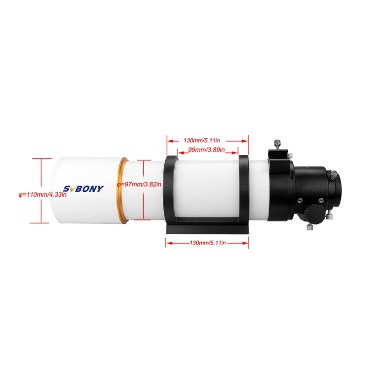 SVBONY SV48P Refracting Astronomical Telescope Tube 1.25/2 Inch Universal 90/500 Dual Speed Focusing, SV48P