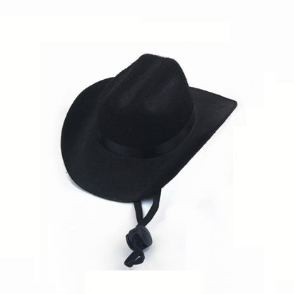 Adjustable Pet Cowboy Hat Dog Cosplay Cap Holiday Costume Party Decoration, S, M