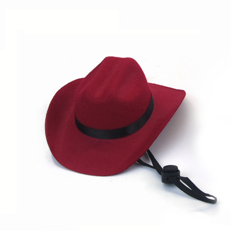 Adjustable Pet Cowboy Hat Dog Cosplay Cap Holiday Costume Party Decoration, S, M