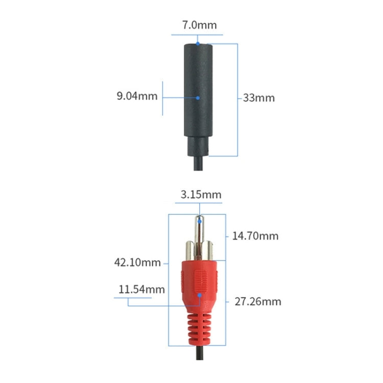 Audio Cable 3.5mm Female To 2RCA Double Lotus Head Speaker Connection Cable, 3.5mm Female To 2 RCA