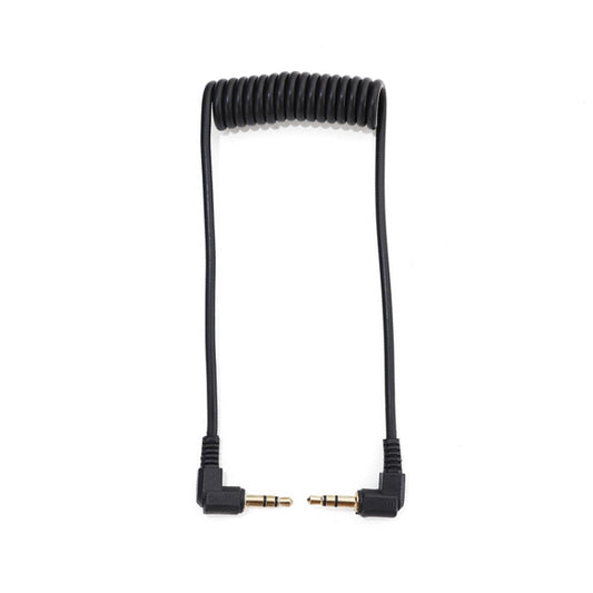 3.5mm Stereo Car Audio Cable PU Gold-plated Elbow Spring Cable