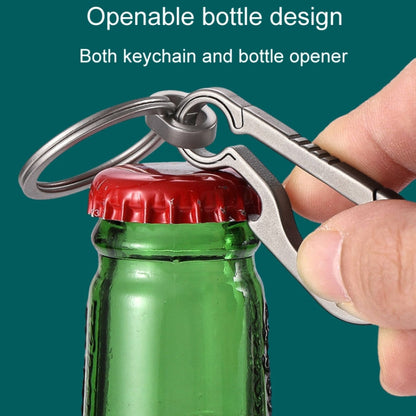 Titanium Alloy Car Keychain Multifunctional Simple Loss Prevention Belt Charm Ring, Classic Model, Upgrade Model