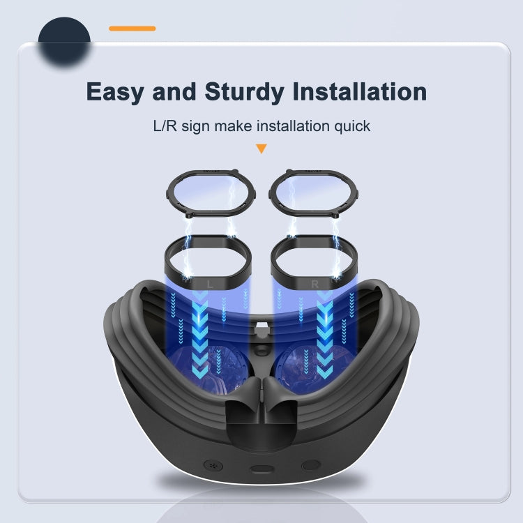For PlayStation VR 2 DEVASO 4 In 1 Glasses Anti-scratch Ring Lens, 4 In 1