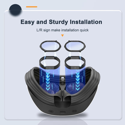 For PlayStation VR 2 DEVASO 4 In 1 Glasses Anti-scratch Ring Lens, 4 In 1