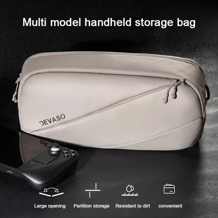 DEVASO Handheld Universal Storage Bag Crossbody Bag, Silver Enlarge