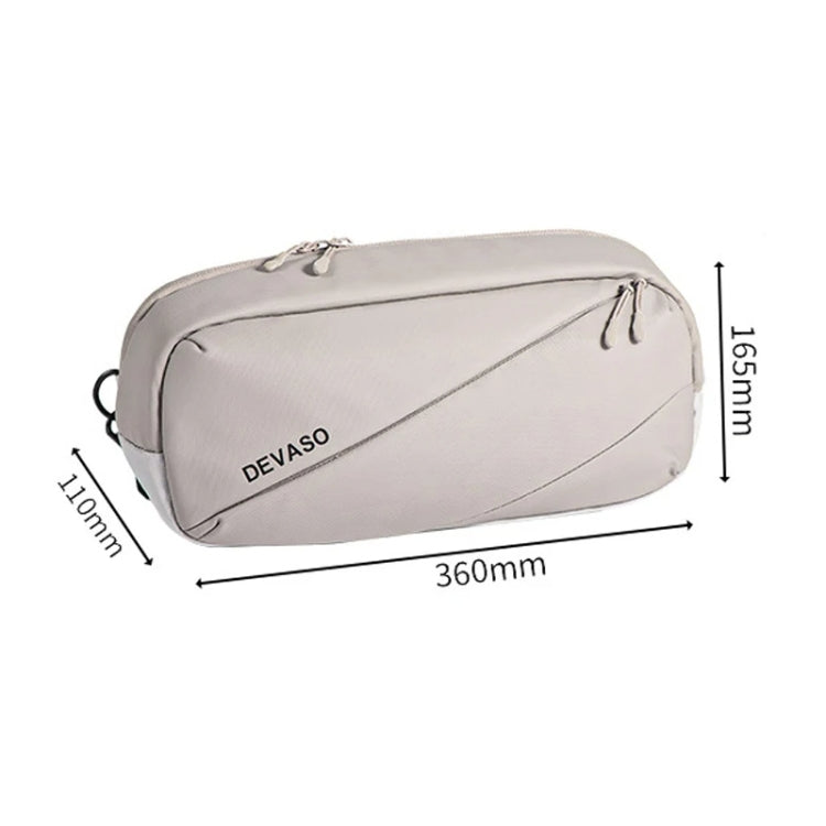 DEVASO Handheld Universal Storage Bag Crossbody Bag, Silver Enlarge