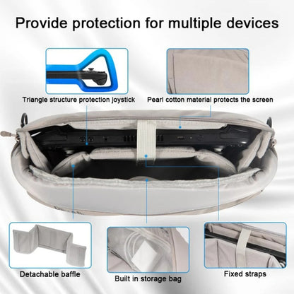 DEVASO Handheld Universal Storage Bag Crossbody Bag, Silver Enlarge