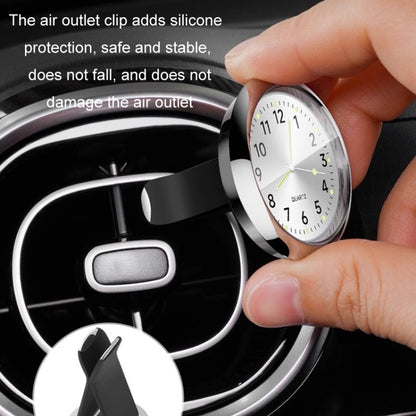 Car Digital Electronic Quartz Luminous Clock, Ruby Red+Air Outlet Clip, Ruby Blue+Air Outlet Clip, Gold+Air Outlet Clip, White+Air Outlet Clip, Black+Air Outlet Clip