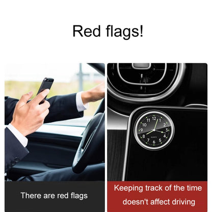 Car Digital Electronic Quartz Luminous Clock, Ruby Red+Air Outlet Clip, Ruby Blue+Air Outlet Clip, Gold+Air Outlet Clip, White+Air Outlet Clip, Black+Air Outlet Clip