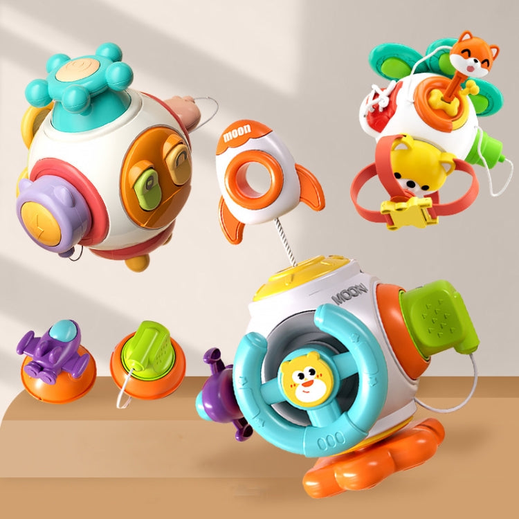 Baby Hand Grip Ball Early Learning Busy Ball Puzzle Sensory Spinning Toys, Rocket, Gopher, Shiba Inu