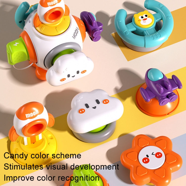 Baby Hand Grip Ball Early Learning Busy Ball Puzzle Sensory Spinning Toys, Rocket, Gopher, Shiba Inu