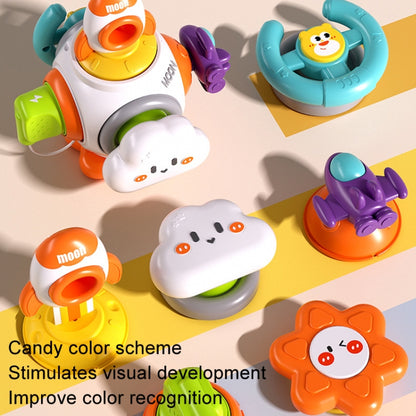 Baby Hand Grip Ball Early Learning Busy Ball Puzzle Sensory Spinning Toys, Rocket, Gopher, Shiba Inu