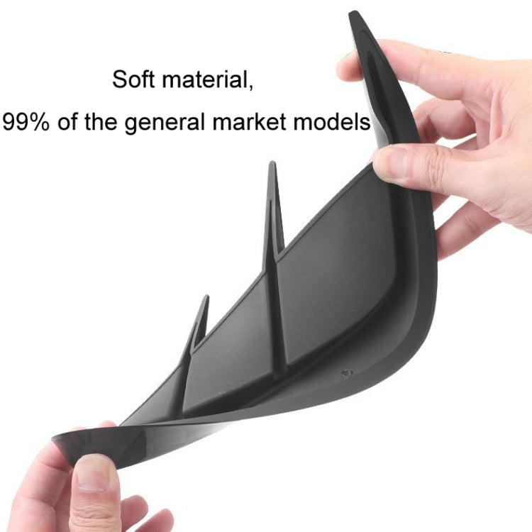 Universal Car Fender Soft Glue Decorative Car Stickers, Bright Black, Carbon Fiber