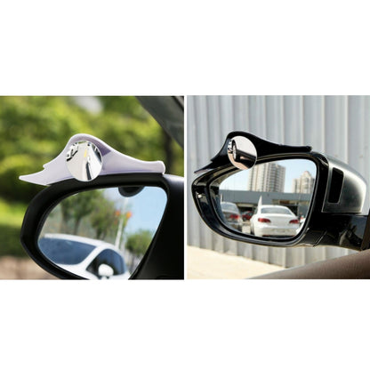 1pair Car Rearview Mirror Rain Eyebrow Blind Spot Reversing Round Mirror