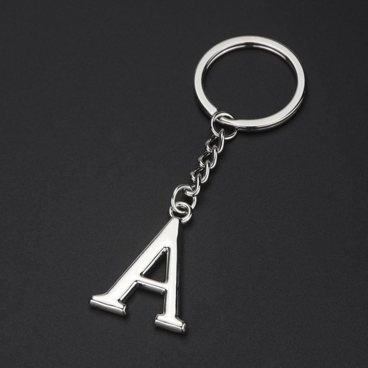 Double-Sided Three-Dimensional Plating Alphabet Keychain, A, B, C, D, E, F, G, H, I, J, K, L, M, N, O, P, Q, R, S, T, U, V, W, X, Y