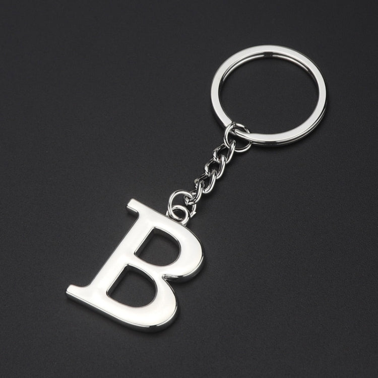Double-Sided Three-Dimensional Plating Alphabet Keychain, A, B, C, D, E, F, G, H, I, J, K, L, M, N, O, P, Q, R, S, T, U, V, W, X, Y