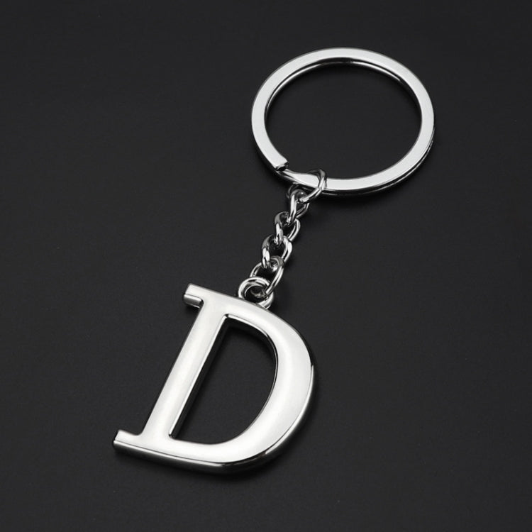 Double-Sided Three-Dimensional Plating Alphabet Keychain, A, B, C, D, E, F, G, H, I, J, K, L, M, N, O, P, Q, R, S, T, U, V, W, X, Y