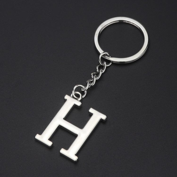 Double-Sided Three-Dimensional Plating Alphabet Keychain, A, B, C, D, E, F, G, H, I, J, K, L, M, N, O, P, Q, R, S, T, U, V, W, X, Y