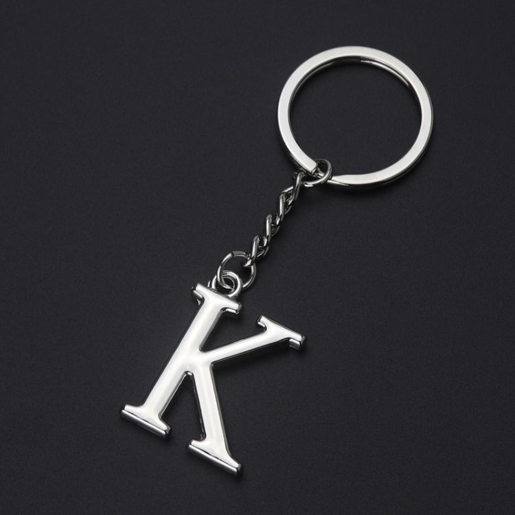 Double-Sided Three-Dimensional Plating Alphabet Keychain, A, B, C, D, E, F, G, H, I, J, K, L, M, N, O, P, Q, R, S, T, U, V, W, X, Y