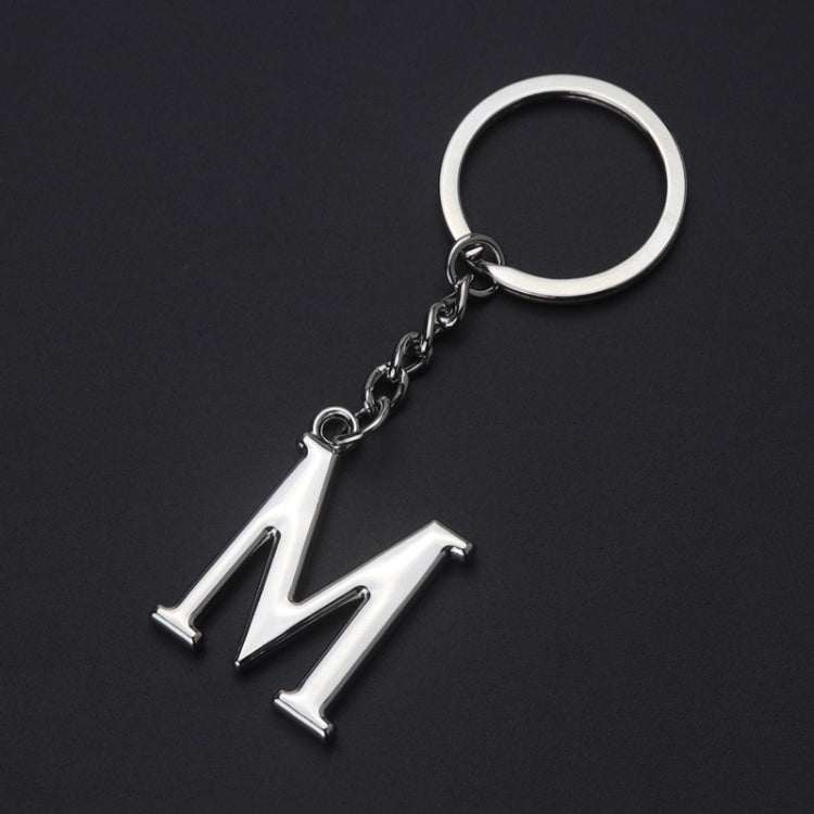 Double-Sided Three-Dimensional Plating Alphabet Keychain, A, B, C, D, E, F, G, H, I, J, K, L, M, N, O, P, Q, R, S, T, U, V, W, X, Y