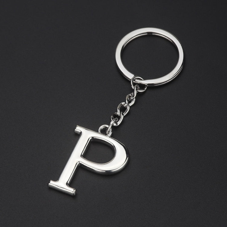 Double-Sided Three-Dimensional Plating Alphabet Keychain, A, B, C, D, E, F, G, H, I, J, K, L, M, N, O, P, Q, R, S, T, U, V, W, X, Y