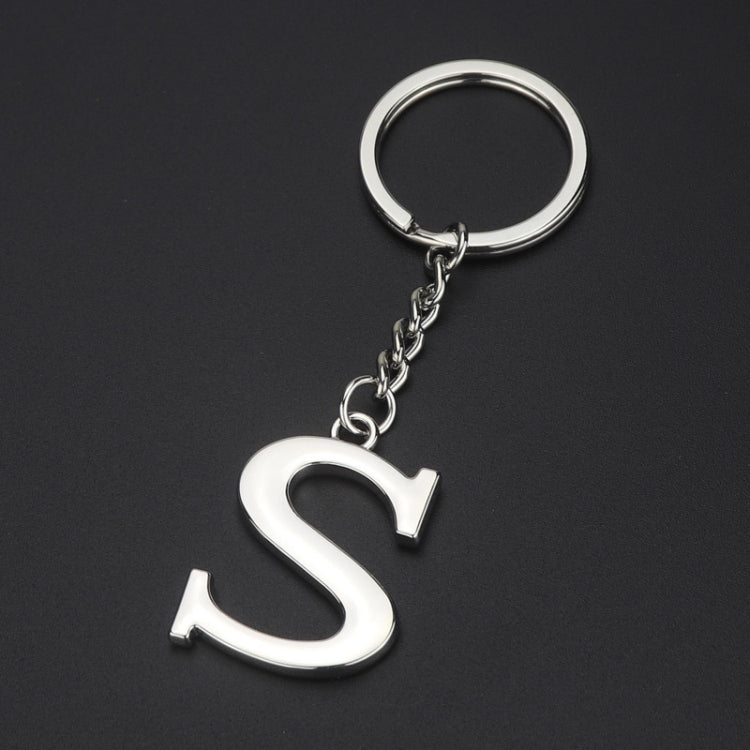 Double-Sided Three-Dimensional Plating Alphabet Keychain, A, B, C, D, E, F, G, H, I, J, K, L, M, N, O, P, Q, R, S, T, U, V, W, X, Y