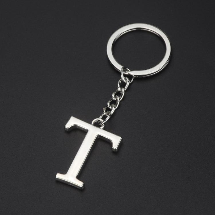 Double-Sided Three-Dimensional Plating Alphabet Keychain, A, B, C, D, E, F, G, H, I, J, K, L, M, N, O, P, Q, R, S, T, U, V, W, X, Y